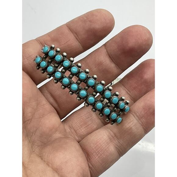 Fred Harvey Bell Trading Sterling Silver 925 Turquoise Cuff Bracelet - Picture 6 of 16